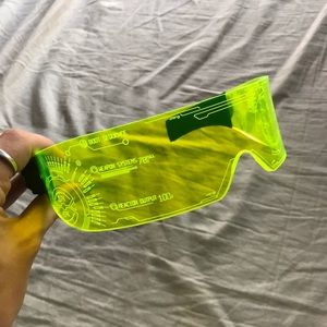 See Through Neon Green Glasses Syfy